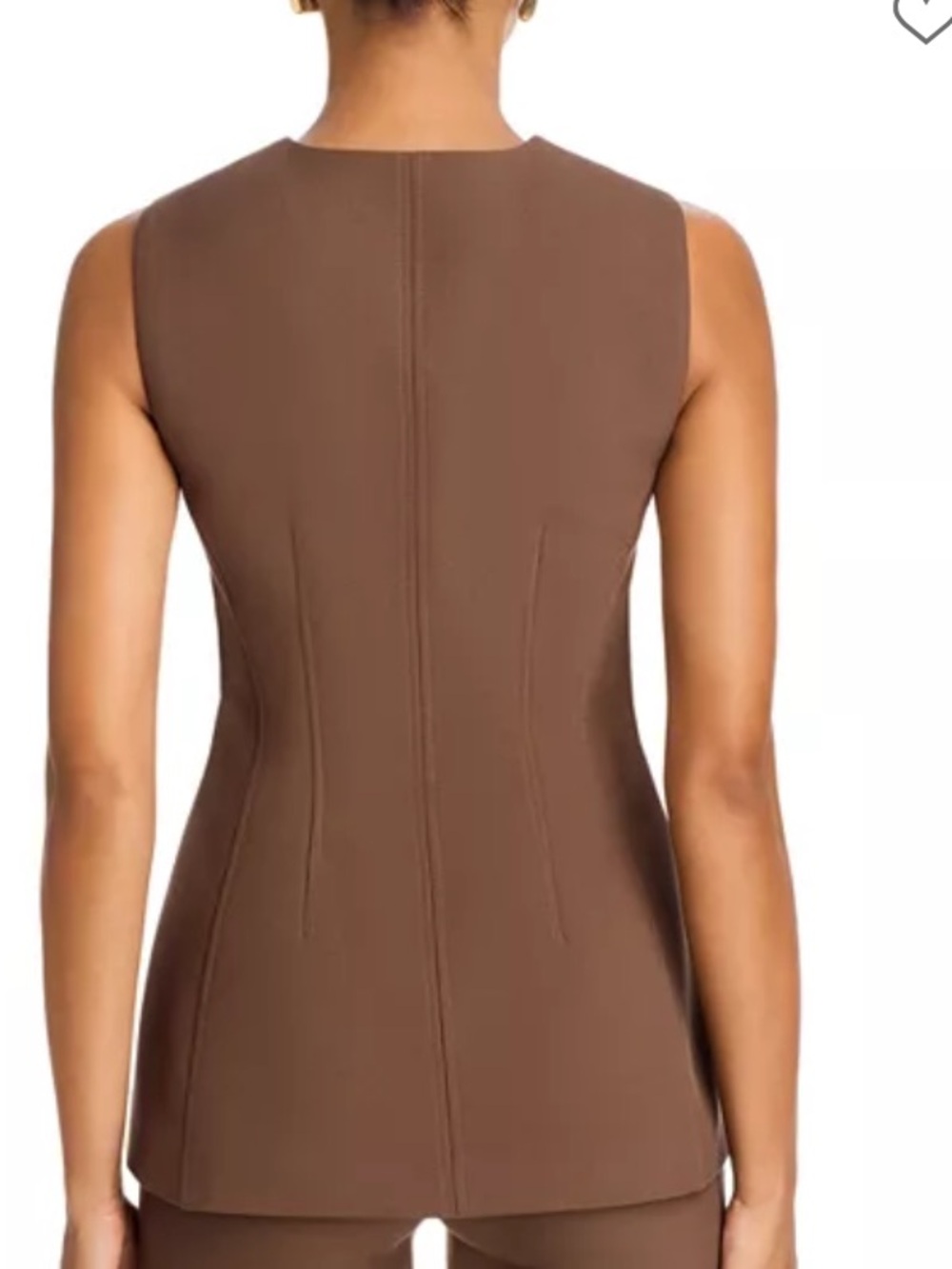 Veronica Beard Jessup Sleeveless Brown Tailored Vest size 2 - Picture 2 of 6